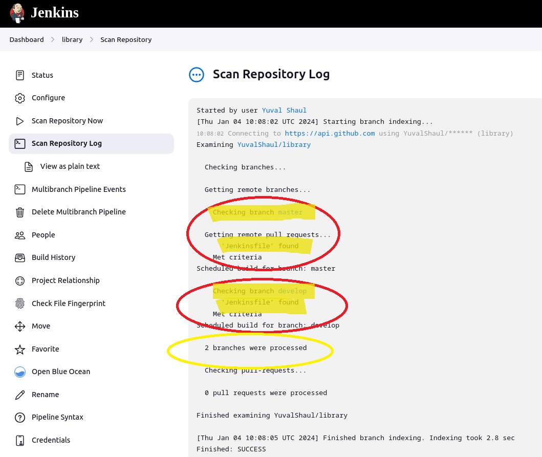 Multi-Branch pipeline branch scan